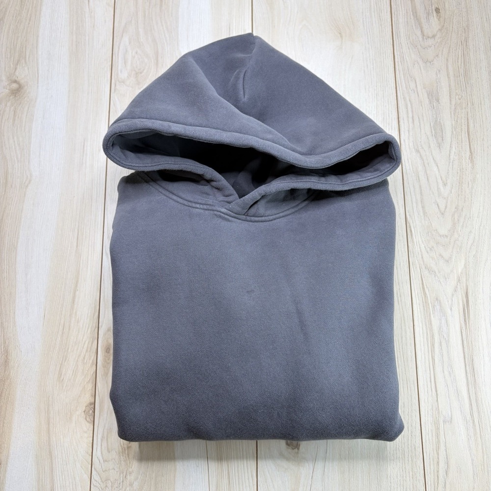 Comfort Travel Essentials Pullover Hoodie Adults Large Steel Gray Oversized